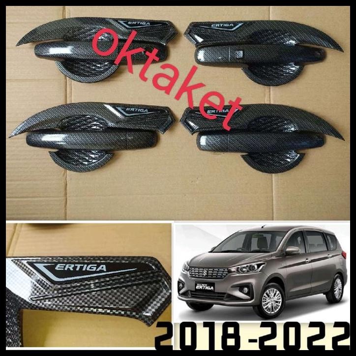 TERMURAH AKSESORIS PAKET OUTER HANDLE ALL NEW ERTIGA 2018 2020 2022 FULL CARBON 