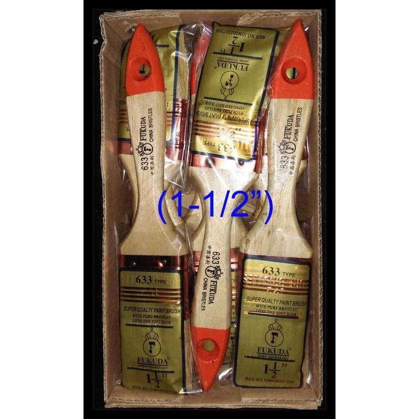 

DISKON KUAS CAT / PAINT BRUSH 1.5" INCH MERK FUKUDA HARGA LUSIN GROSIR