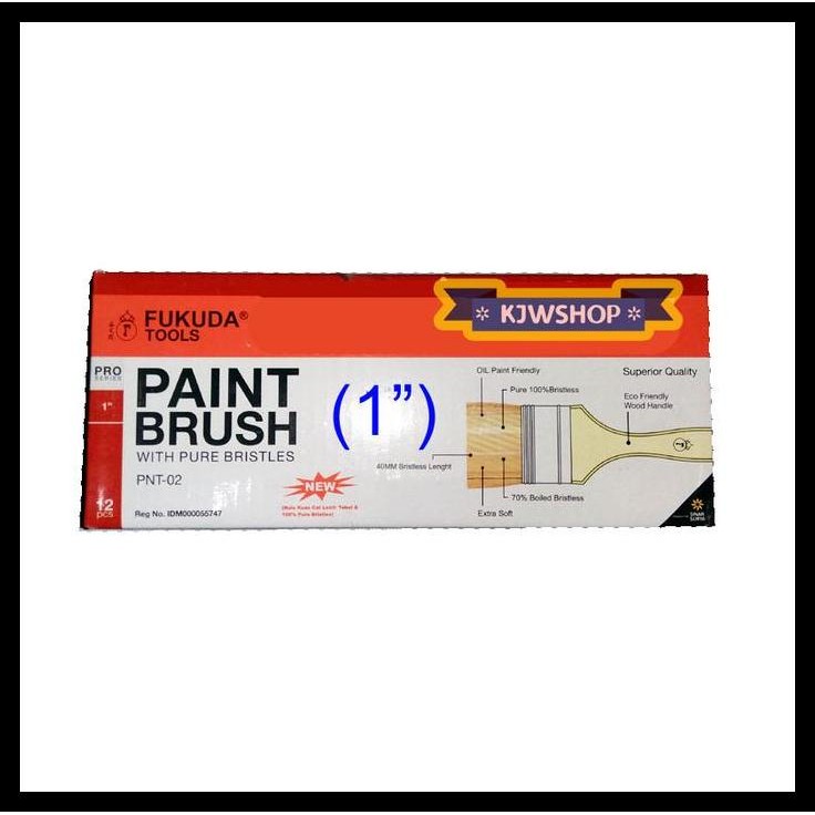 

HOT DEAL KUAS CAT / PAINT BRUSH 1" INCH MERK FUKUDA HARGA LUSIN GROSIR