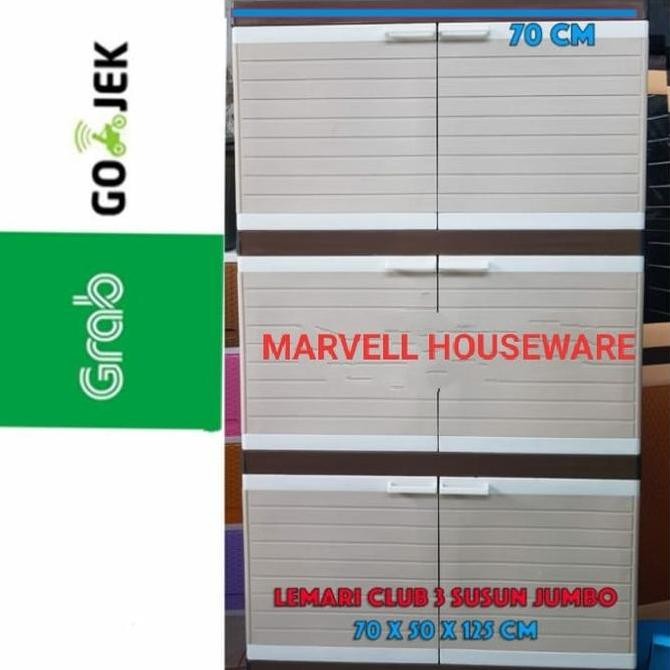 Stok Sj Lemari Plastik Susun 3 Besar/Lemari Plastik Besar Susun 3 Club -Kargo