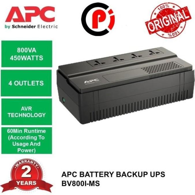 Apc By Schneider Ups Baterai Backup Listrik Bv800I Ms Bv800Ims 800Va
