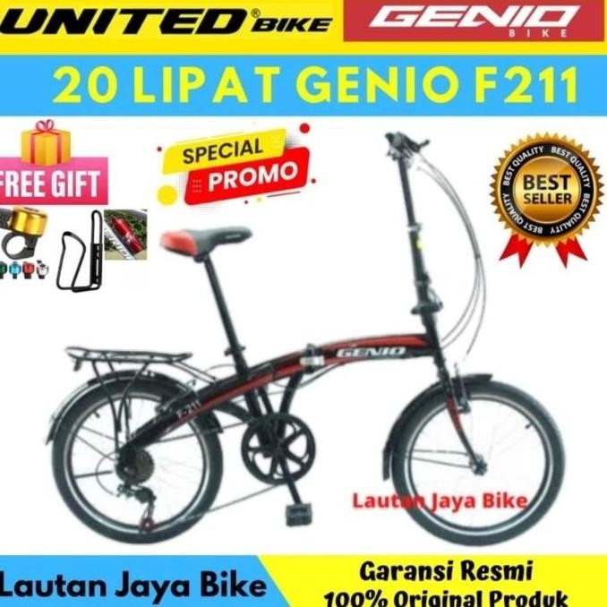 SALE SEPEDA LIPAT 20 INCH GENIO F 211 BY UNITED - SELI UNITED LIPAT ORIGINAL