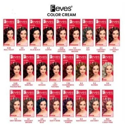 Promo  Go - Feves Color Cream 100Ml - Pewarna Rambut Feves - Feves Color Hair