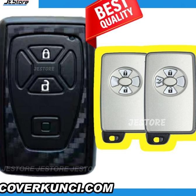 New Cover Kunci Toyota Carbon Hitam Yaris Alphard | Sarung Remote Mobil Bakpao