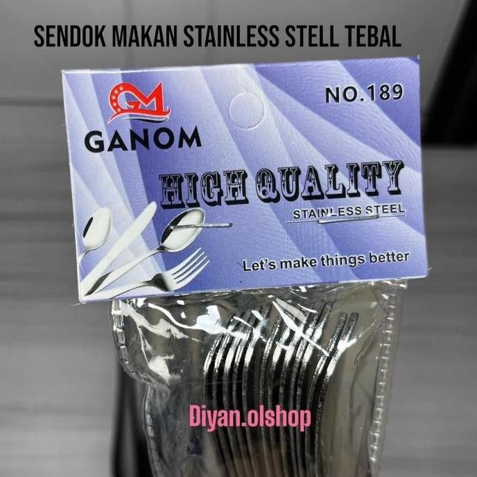 PROMO 1 LUSIN SENDOK MAKAN STAINLESS TEBAL / SENDOK MAKAN TEBAL LUSINAN / SENDOK STAINLESS STEEL KIT