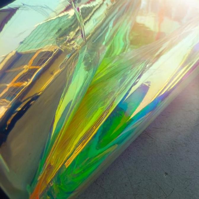 

PLASTIK MIKA LENTUR HOLOGRAM PELANGI - MIKA TRANSPARAN PVC MOTIF ASLI