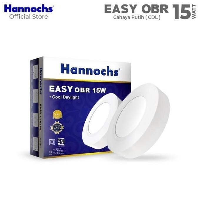 Lampu Downlight Led Hannochs Easy Obr 15W Bulat Ob Ditempel Outbow