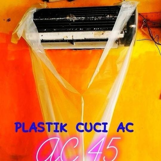 PLASTIK CUCI AC SPLIT INDOOR PELINDUNG SEMPROTAN AIR ASLI
