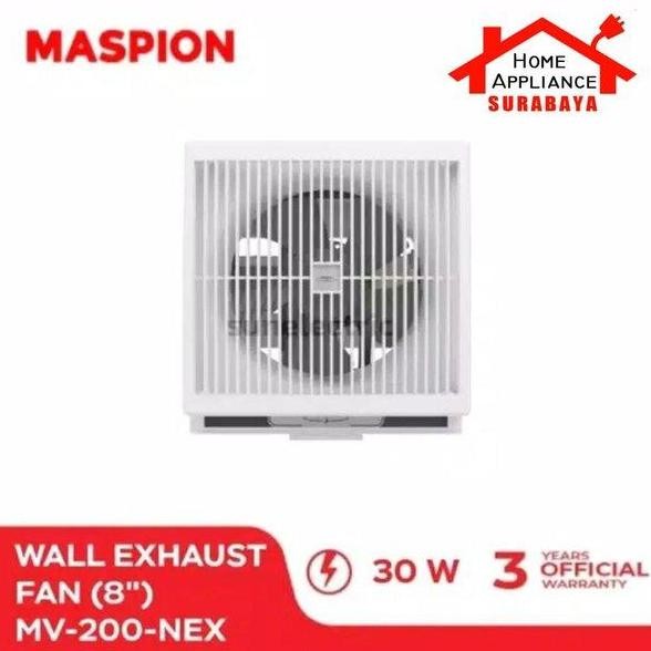 Maspion Wall Exhaust Fan Dinding 20CM 8 Inch HEXOS MV-200-NEX / MV 200NEX / MV200NEX