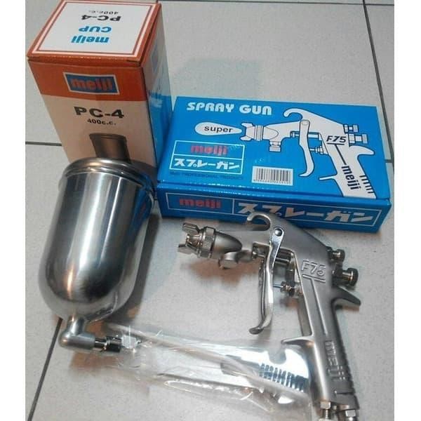 Spray Gun Meiji F75/Spray Gun Tabung Atas/Spray Gun Murah/Meiji F75 Original Dan Terpercaya