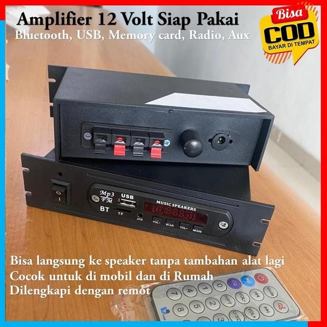 POWER AMPLIFIER MP3 PLAYER BLUETOOTH 12V / AMPLI MINI RAKITAN PAM8610 BARU