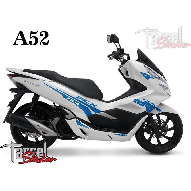 Stiker Striping Pcx Putih A52 - Sticker Body Motor Honda Pcx 150 160 Original