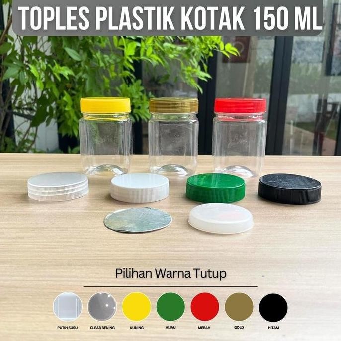 TOPLES PLASTIK 150ML ISI 100PCS JAR BUMBU COKLAT SAMBAL SELAI KOTAK MURAH ASLI