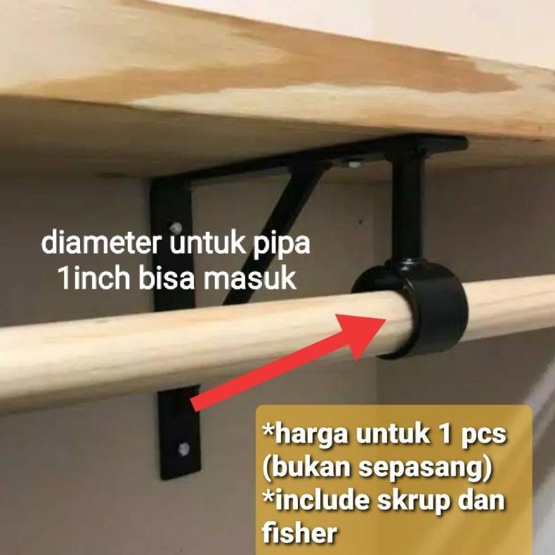 besi siku gantungan baju rak ambalan