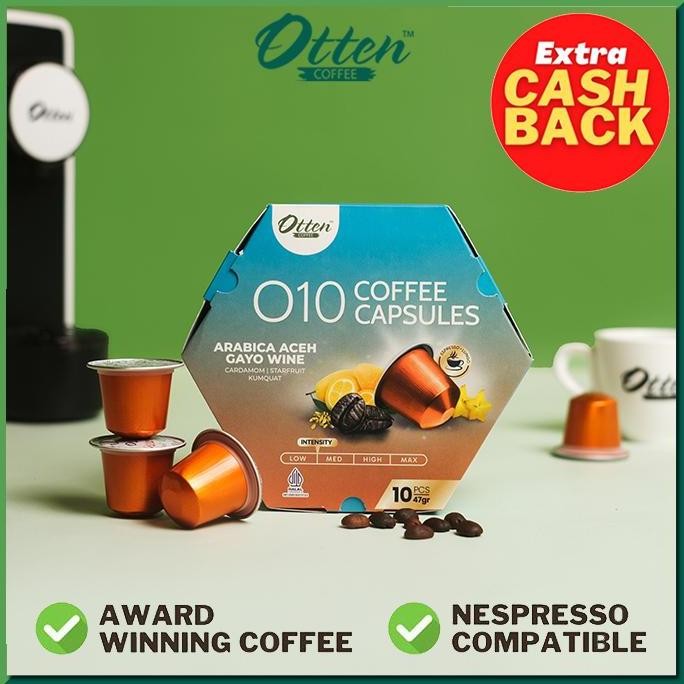 

READY O10 ARABICA ACEH GAYO WINE COFFEE CAPSULE - KAPSUL KOPI ARABIKA NESPRESSO COMPATIBLE OTTEN