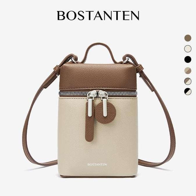 bostanten mini cendy bag tas wanita mini satchel waterproof hp kosmetik selempang kulit hitam berkua