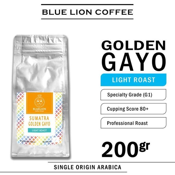 

READY BLUE LION COFFEE ACEH GOLDEN GAYO 200GR - LIGHT ROAST ARABIKA SPECIALTY BEAN