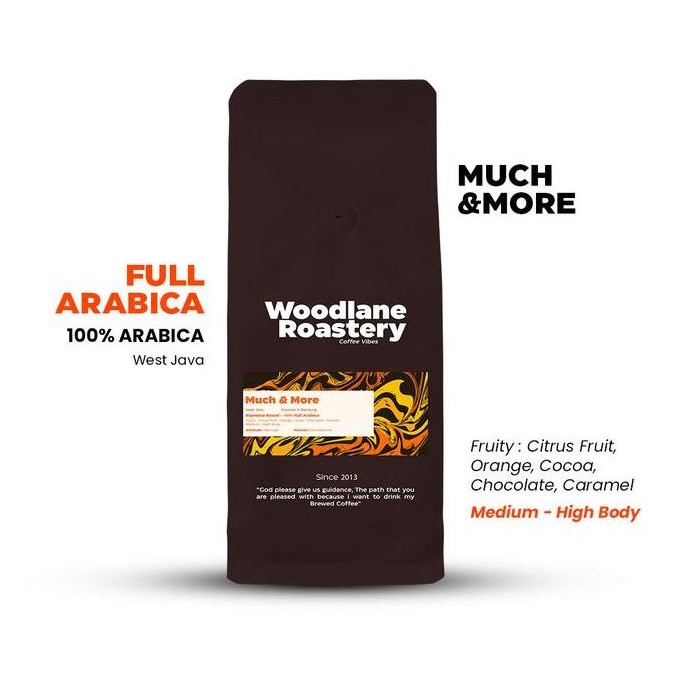 

READY KOPI ESPRESSO ARABIKA 100% MUCH & MORE 200GR | BIJI KOPI PREMIUM FULL ARABICA FRESH ROAST