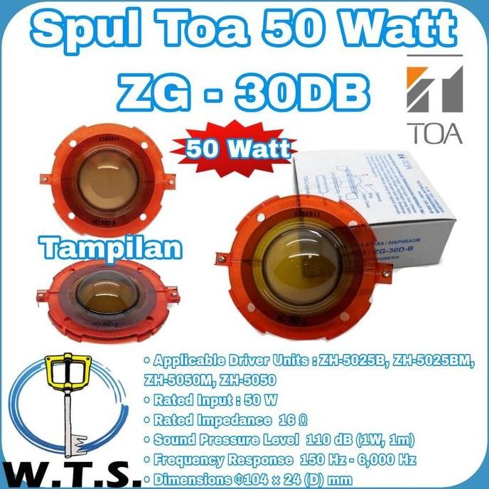 Spul TOA 50 Watt ZG-30D-B Original DISKON