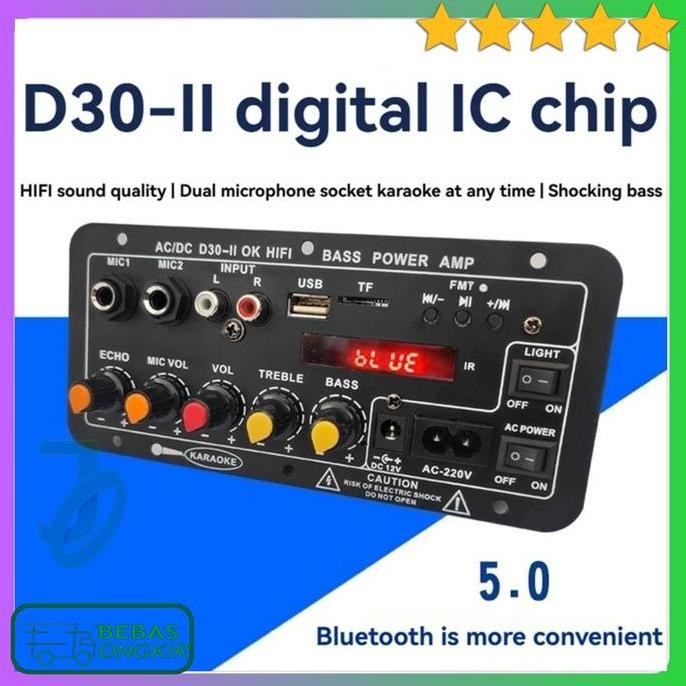 Modul Amplifier Board Speaker Aktif Audio Bluetooth USB 2.1 Channel 12V TaffSTUDIO D30-II RESTOCK