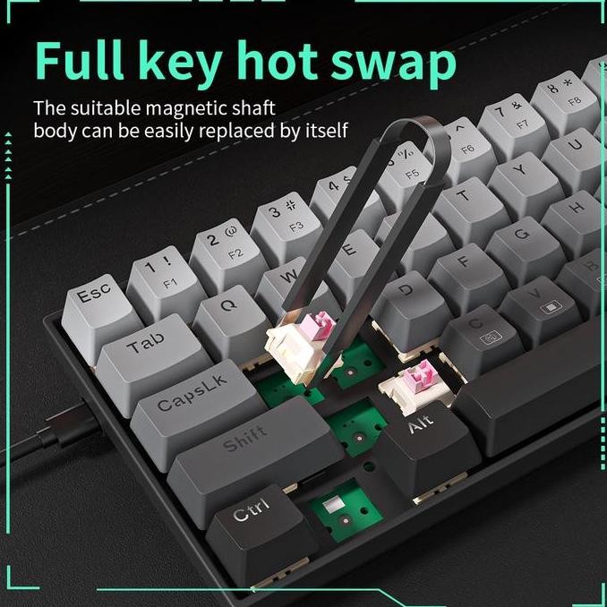 ZIFRIEND M68 Keyboard Mekanik Gaming 65% Layout Magnetic Switch RGB