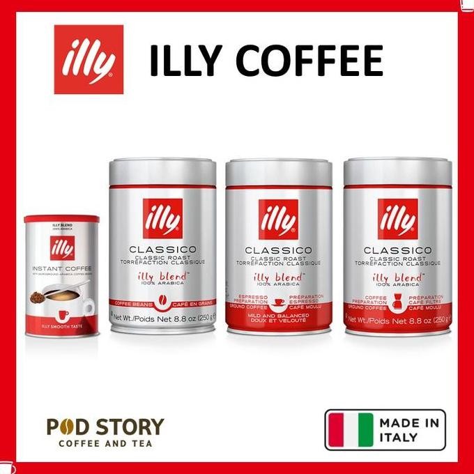 

READY ILLY COFFEE PREMIUM ITALIA | GROUND & WHOLE BEAN KOPI ESPRESSO CLASSICO