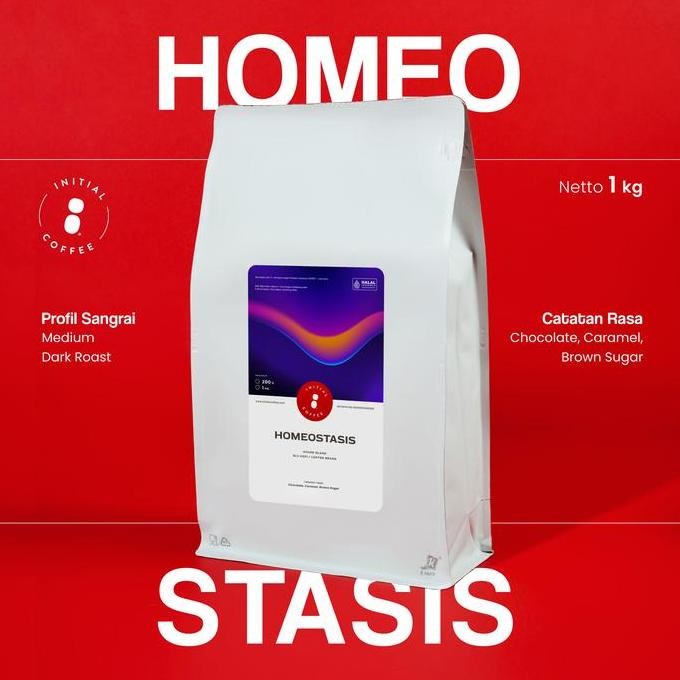 

READY KOPI HOMEOSTASIS BLEND INITIAL COFFEE 1KG BIJI ROASTED BEANS