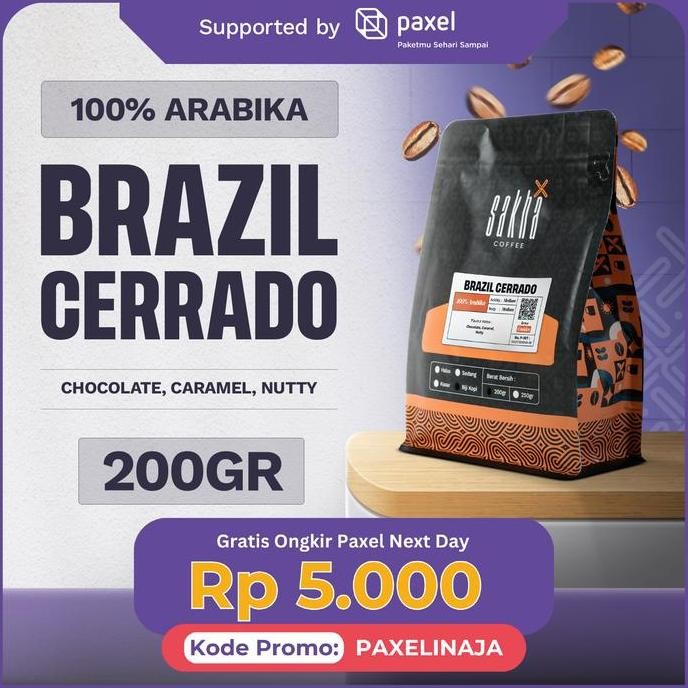 

READY KOPI ARABIKA BRAZIL CERRADO 200G | BIJI KOPI ARABICA PREMIUM BUBUK/BIJI