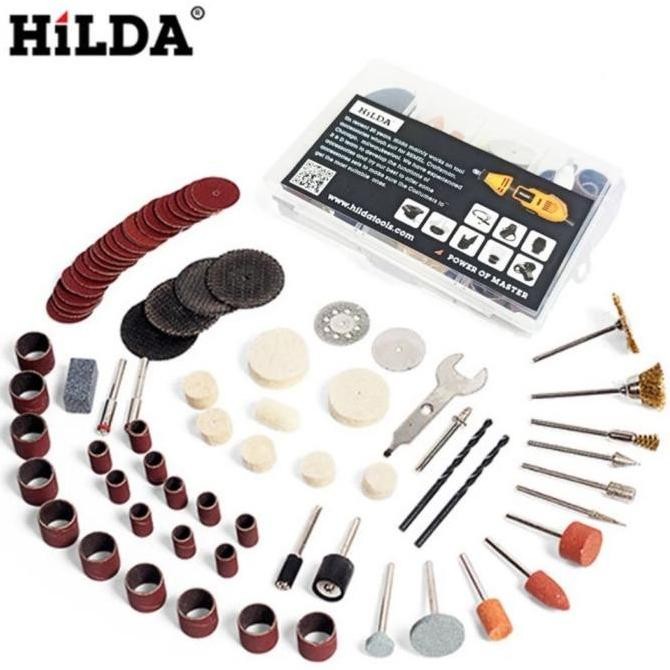 aksesoris bor mini grinder set 92 pcs hilda - gerinda ukir tuner mini berkualitas