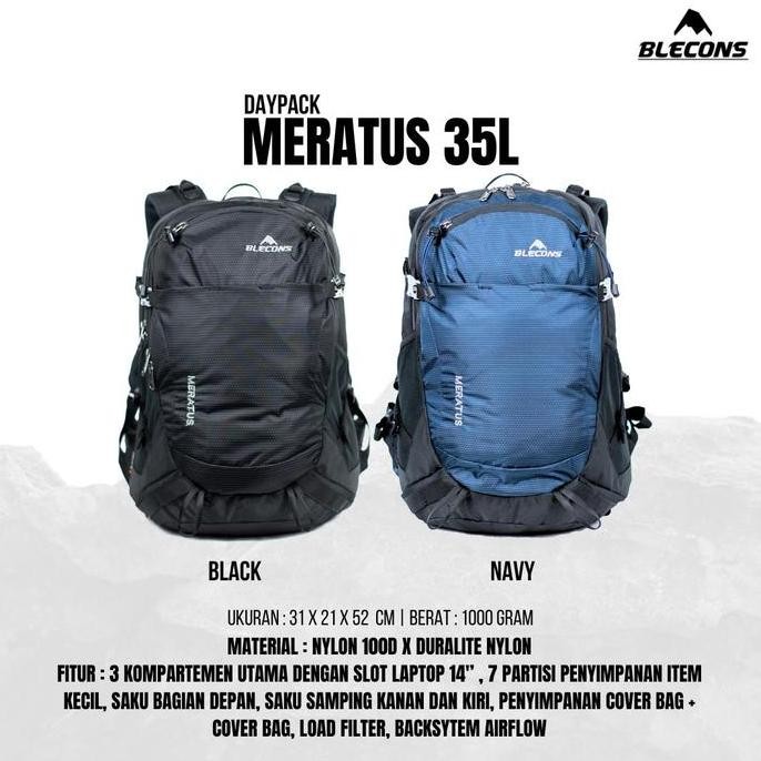 Terbaru Blecons  - Tas Daypack Series Meratus 35 Liter Tas Outdoor Pria