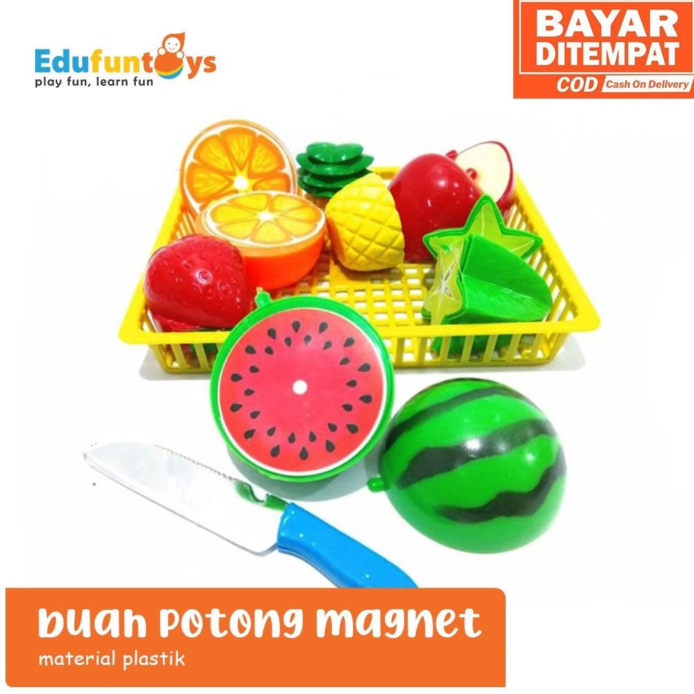 Promo - Mainan Anak MAGNET CUTTING FRUIT / vegetable potong buah magnet/ buah sayur potong plastik [