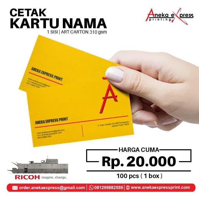 

Kartu Nama 1 Sisi Atau 2 Sisi ( Art Carton 310Gsm )