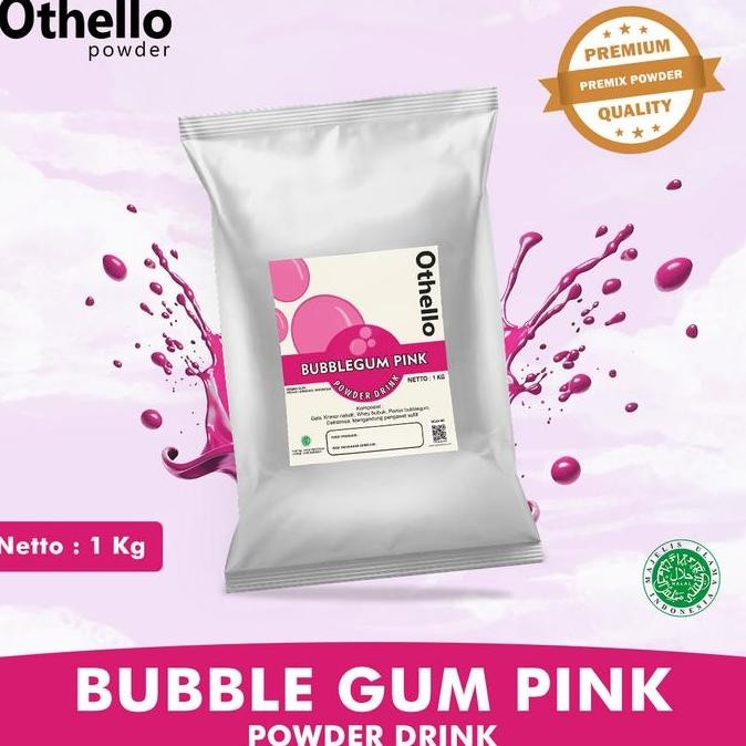 

Original Othello Bubble Gum Powder Drink - Bubuk Minuman Permen Karet Viral 1kg