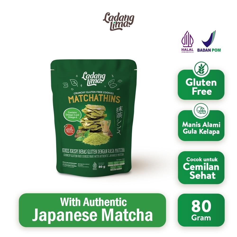 

READY STOCK Matchathins Cookies 80g Ladang Lima - Healthy Snack Gluten Free With Protein ORI!