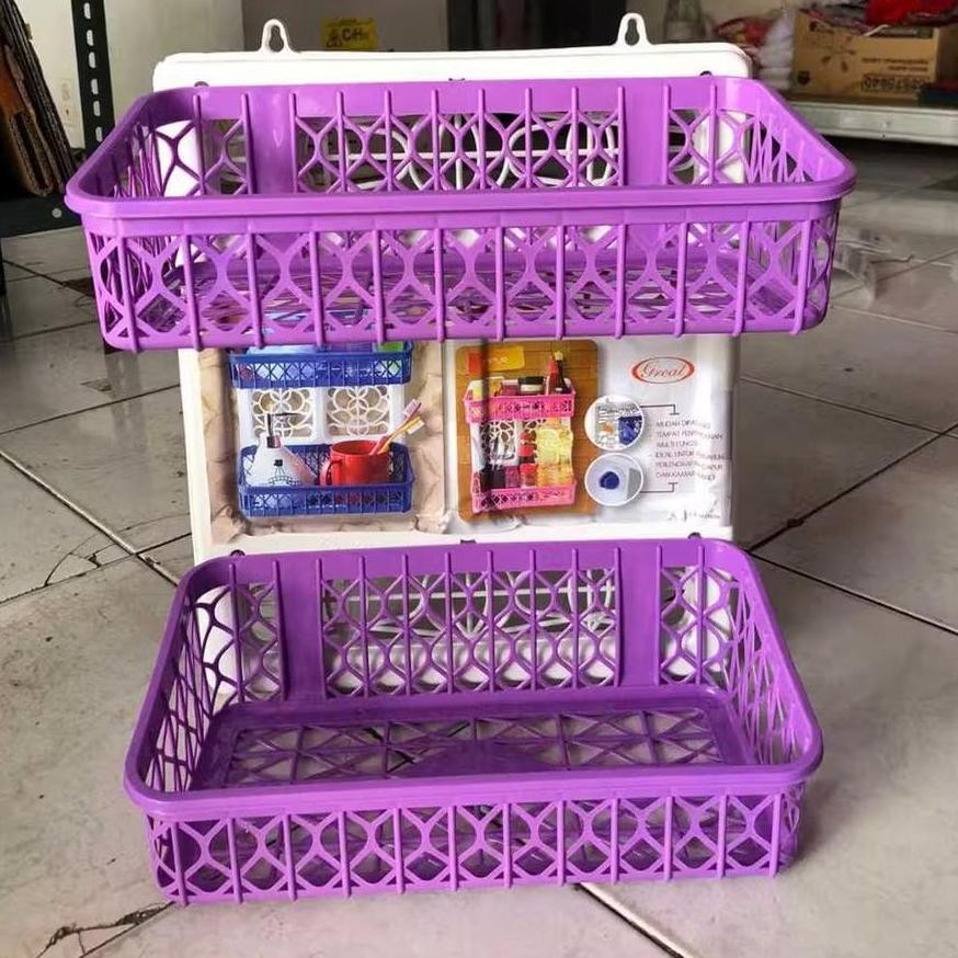 Terlaris - Rak Kamar Mandi Victoria 2 Susun Plastik - Rak Sabun Kamar Mandi