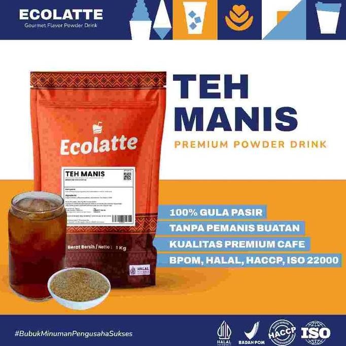

Original Ecolatte Teh Manis Bubuk 1kg Serbuk Minuman Ice Tea Instan UMKM BPOM Halal