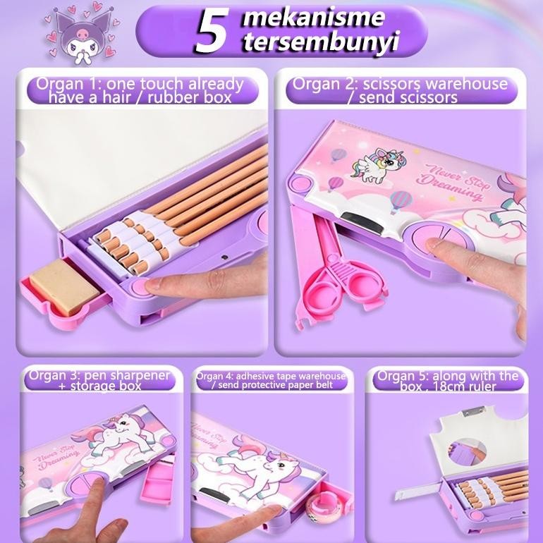 

My56 Kotak Alat Tulis Multifungsi Kuromi Untuk Anak Laki-Laki Dan Perempuan Kotak Pena Selebriti Internet Baru Kapasitas Besar, Penampilan Tinggi, Penyimpanan Tas Pensil Sederhana Wjh My56