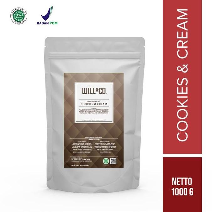 

Original Will&Co Bubuk Minuman Cookies & Cream Premium 1Kg - Powder Drink
