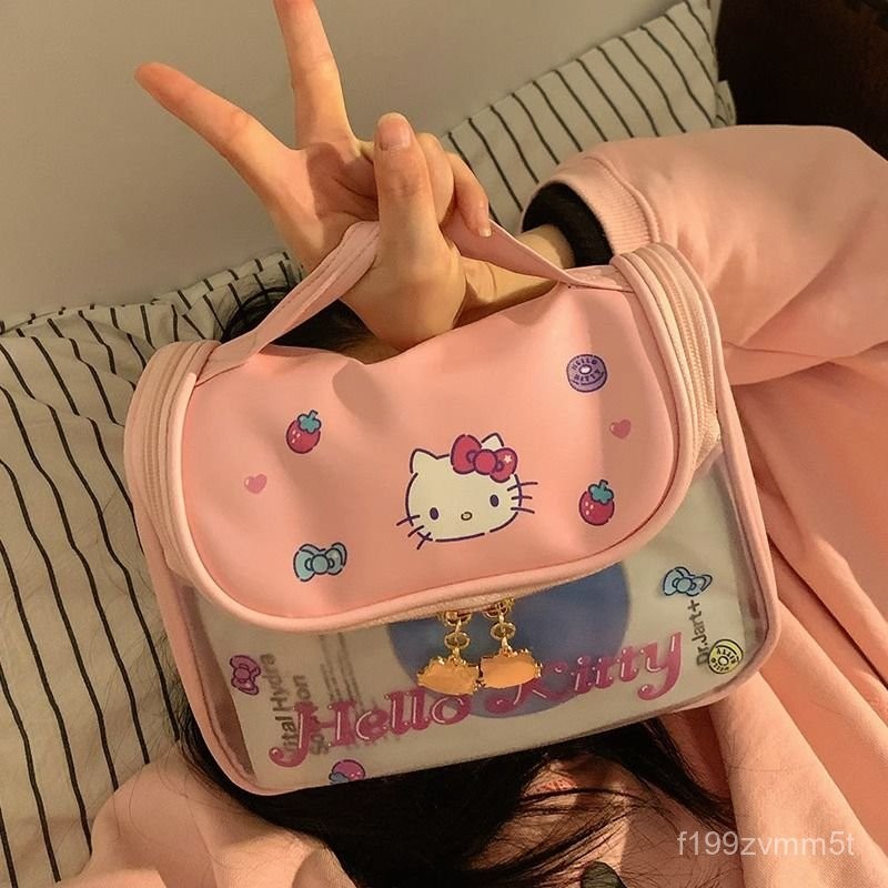 

New Cute kitty Cat Makeup Bag for Women, High Appearance, Portable, Large Capacity, Travel Toiletry and Skincare Storage Bag GLUH