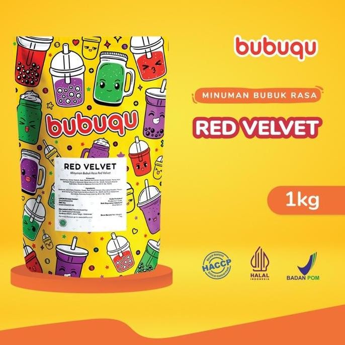 

Original Bubuqu Red Velvet Powder Drink 1Kg - Bubuk Minuman Red Velvet Kekinian