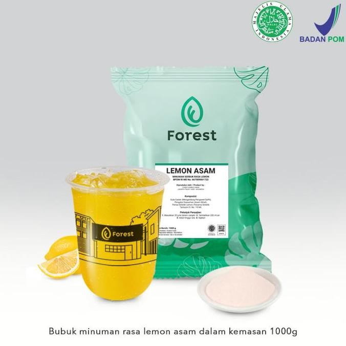 

Original Bubuk Minuman Lemon Squash Powder 1000gr - FOREST Bubble Drink Segar
