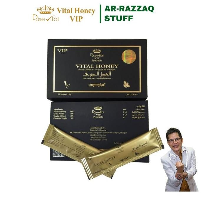 

Original Dose Vital Honey VIP with Caviar & Tongkat Ali Powder - Madu Sachet Premium