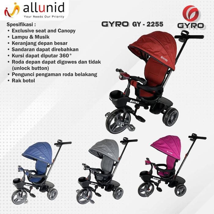 Sepeda Stroler Anak Gyro 2255 Original Dan Terpercaya