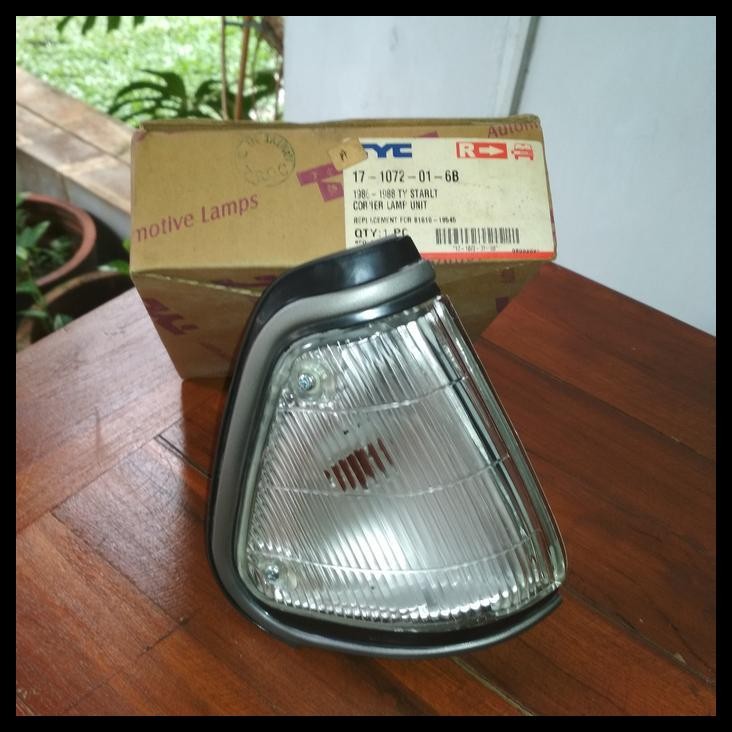 DISKON CORNER LAMP LAMPU SEN DEPAN TOYOTA STARLET KOTAK 1986-1988 KANAN 