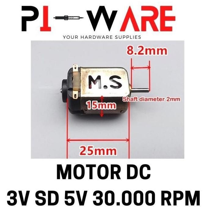 Dinamo Motor Dc Ms 3V Sd 5V 30000 Rpm High Speed For Fan Gearbox Dll