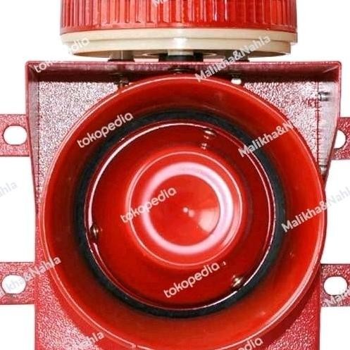 24 Volt Industrial Sound And Light Alarm Siren Waterproof/Dustproof