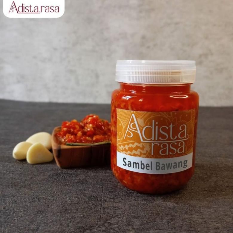 

Sambal BAWANG PEDAS GURIH praktis siap makan kemasan botol 200 ml Nugi