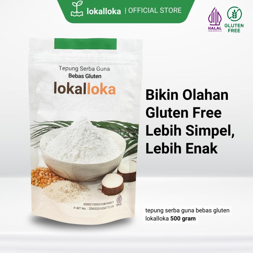 

Tepung Serba Guna Gluten Free Lokalloka 500 Gram Pengganti Terigu Nugi