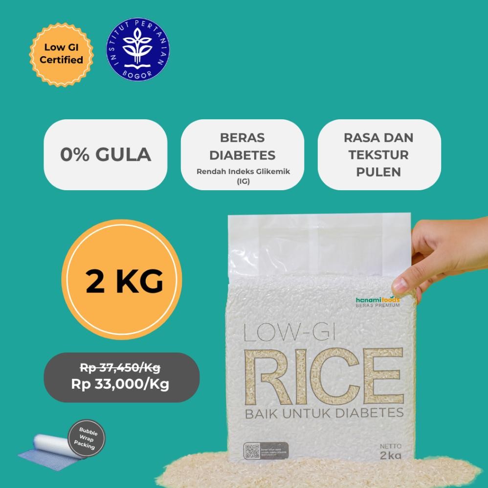 

Beras Putih Premium 2Kg - Beras Diabetes RendahIGHanamiRice Nugi