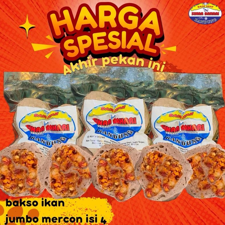 

Bakso Ikan Jumbo Mercon Isi 4 Biji | Sinar Bahari. Bdg Nugi